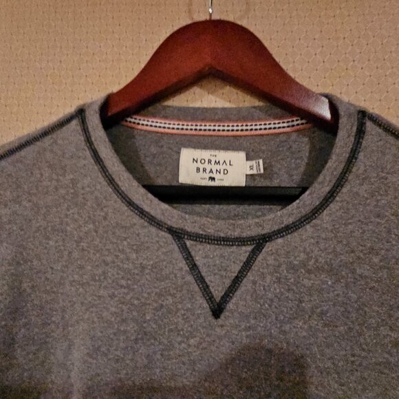 The Normal Brand Crewneck Sweatshirt – Heather Gray | Timeless Casual Essential - Picture 1 of 4